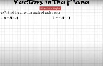 How to find the direction angle of a vector?