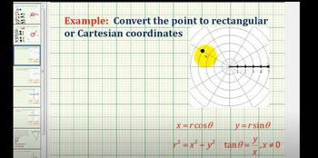 Convert a Point in Polar Coordinates to Rectangular Coordinates