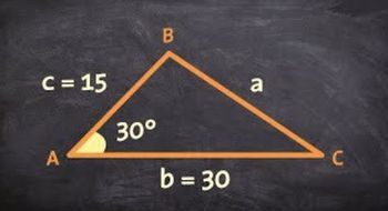 Using the law of cosines for a triangle with SAS