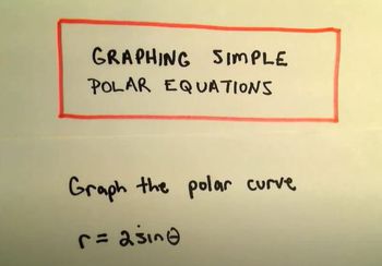 Graphing Simple Polar Equations, Ex 3