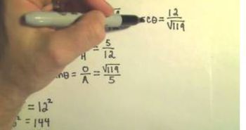 Finding Trigonometric Function Values Given One Trig Value in a Right Triangle, Ex 1