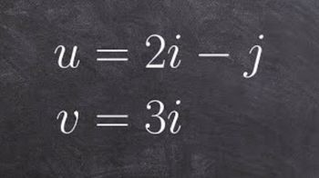 Finding the dot product of two vectors