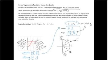Inverse Sine Functions