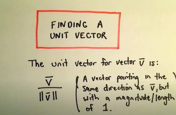Finding a Unit Vector, Ex 1
