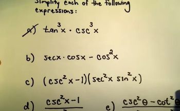 Simplifying Trigonometric Expressions Using Identities, Example 2