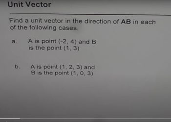 Find Unit Vector in Given Direction
