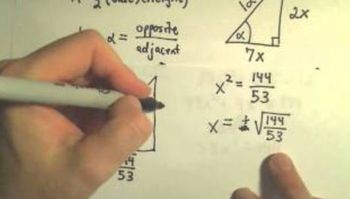 Trigonometric Functions To Find Unknown Sides of Right Triangles, Ex 1