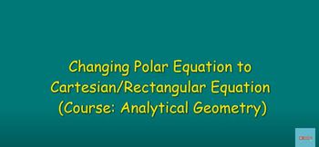 Converting Polar Equation to Cartesian Equation