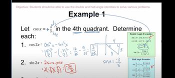 Double and Half Angle Identities