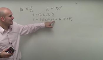 Writing a vector in component form given a magnitude and direction