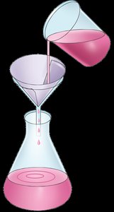 Filtration setup with funnel and flask