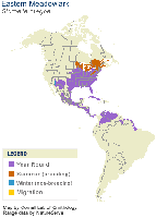 Eastern meadowlark range map
