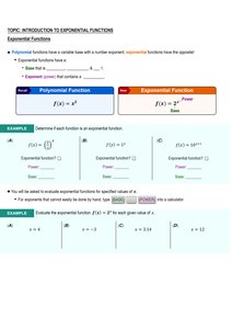 Introduction to exponential functions