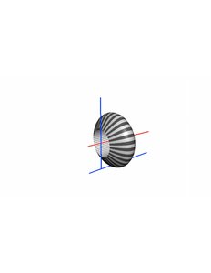 Paraboloid solid of revolution with coordinate axes