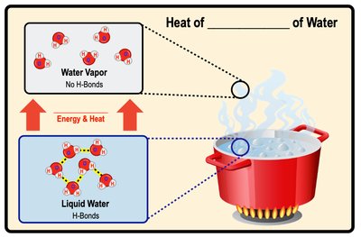 Cartoon of water molecules resisting heat