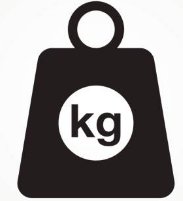 Weight icon representing mass as an extensive property