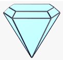 Diamond representing luster as a physical property