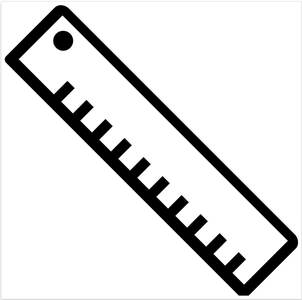 Ruler representing SI unit of length