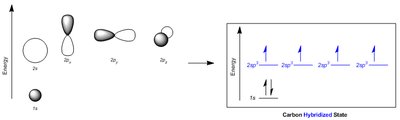 sp3 hybridization of carbon